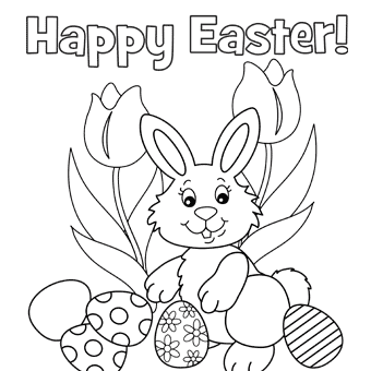 Happy Easter Coloring Pages Printable Free Image