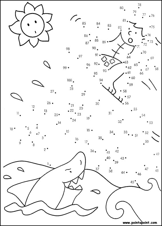 Hard Connect the Dots Coloring Pages Image
