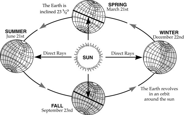 Sun Earth and Seasons Worksheet Image