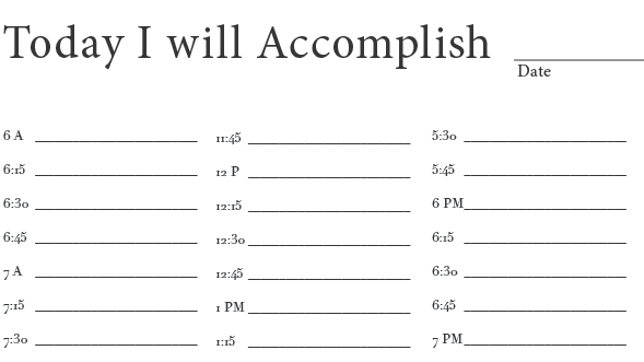 Time in 15 Minute Increments Worksheet Image