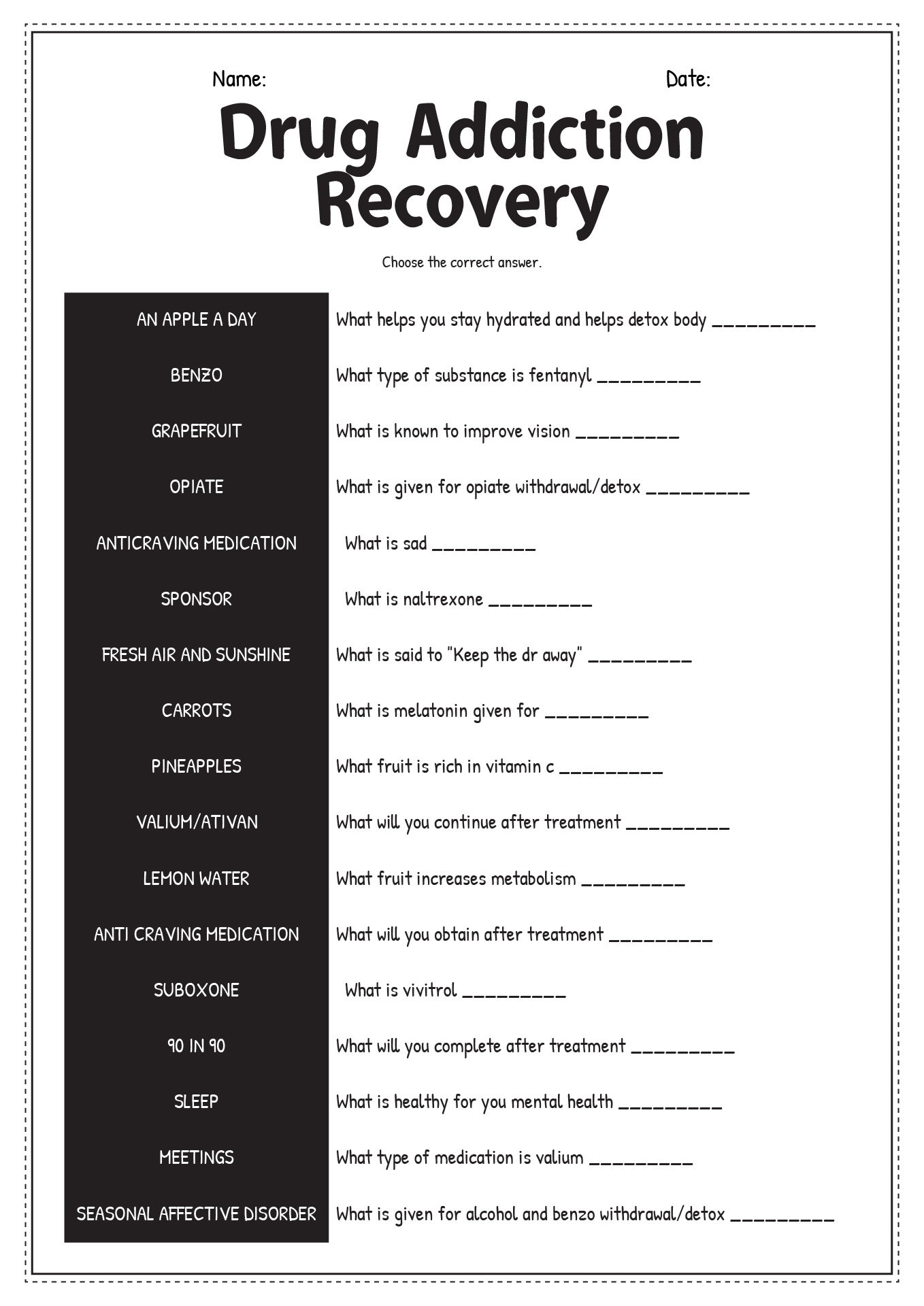 10 Drugs And The Brain Worksheet Worksheeto
