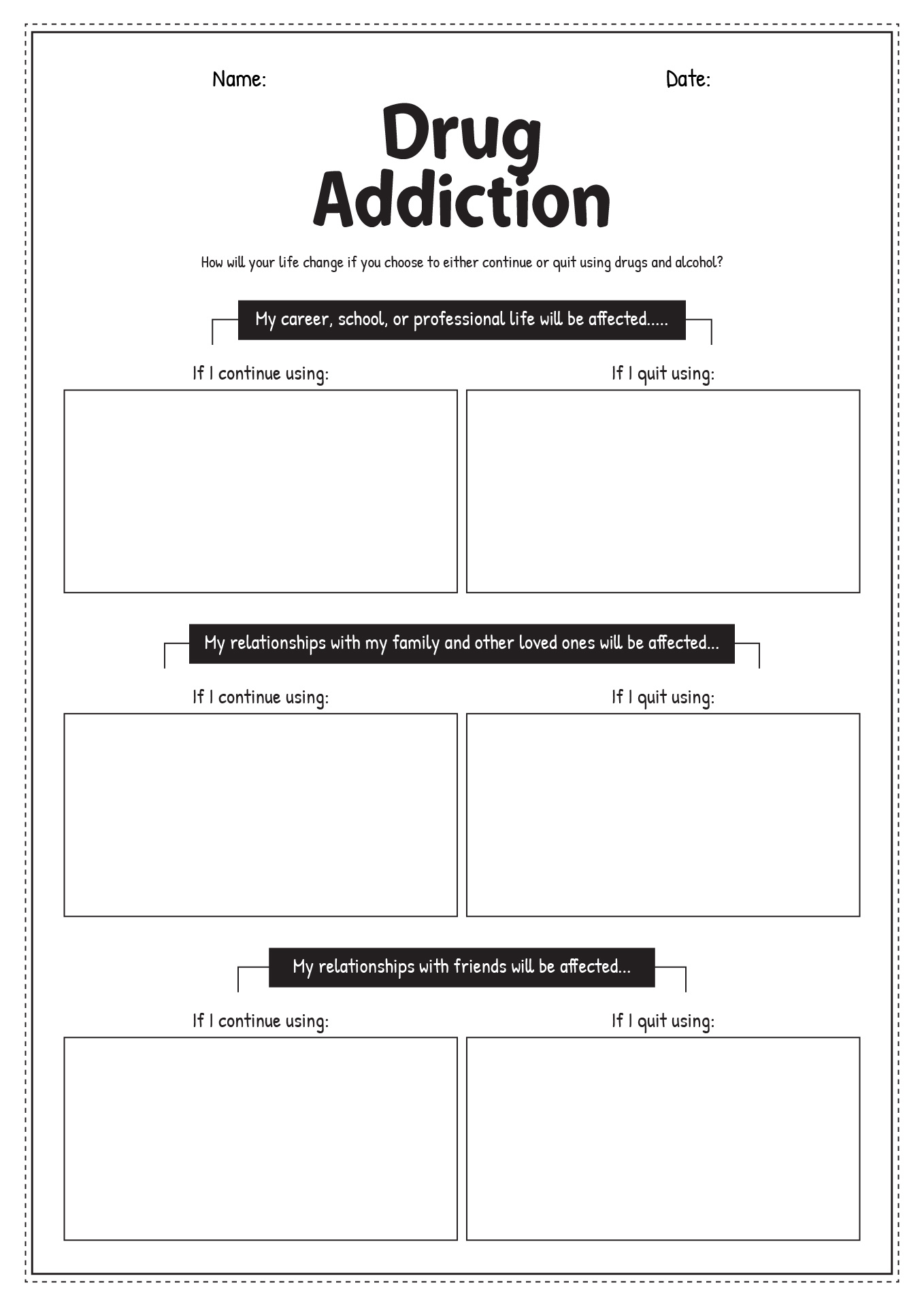 Drug Treatment Printable Workssheet Free Printable Templates Drug Treatment Printable Workssheet Free Printable Templates