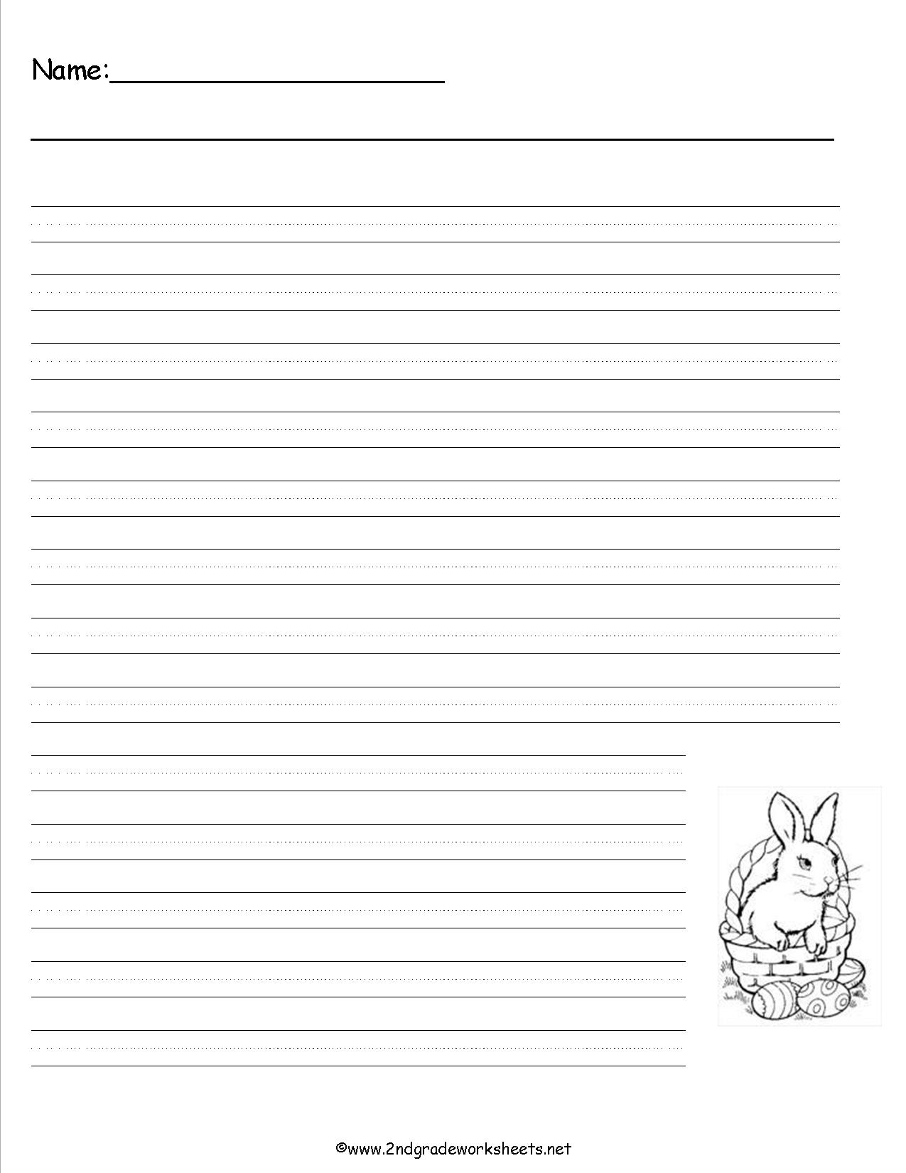 Easter Writing Paper with Lines Image
