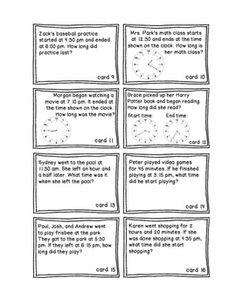 Elapsed Time Word Problems 3rd Grade Image