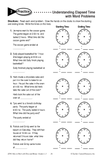 Elapsed Time Word Problems Grade 3 Image