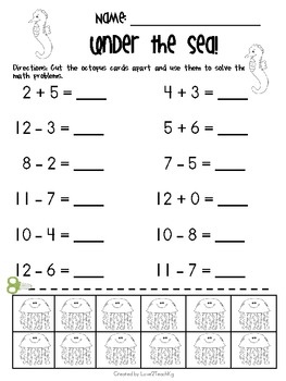 Fun Addition and Subtraction Worksheets Image