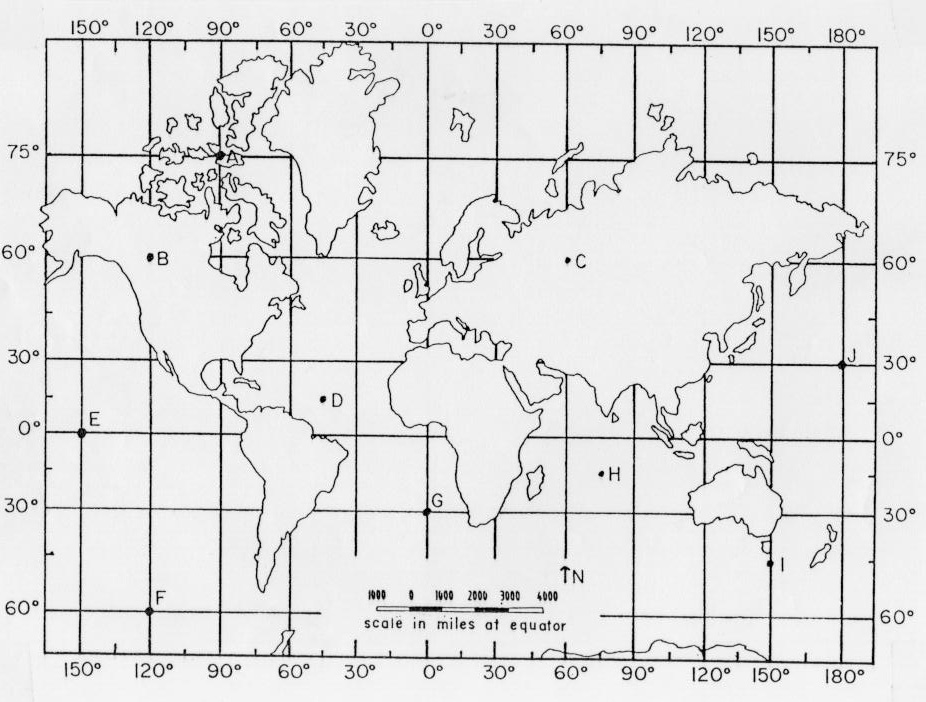 Map with Latitude and Longitude Image