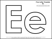 Printable Tracing Letter E Template