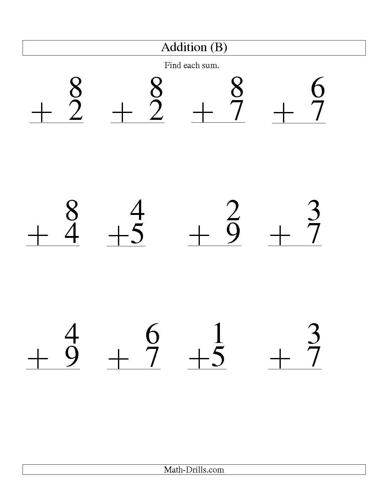 17 best images of 1 digit math worksheets worksheeto