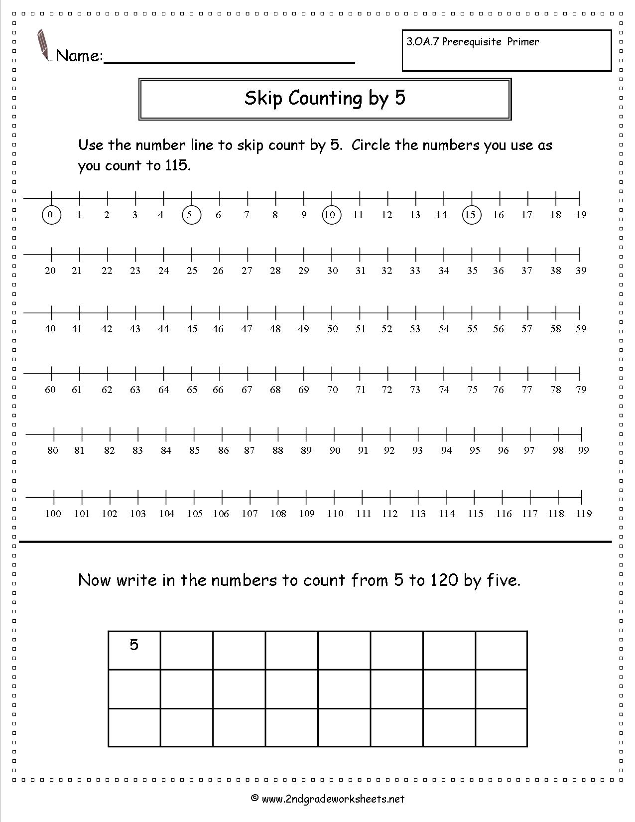 Skip Counting by 2 5 10 Worksheets Image
