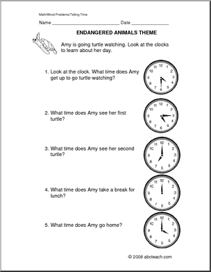 Telling Time Word Problems Image