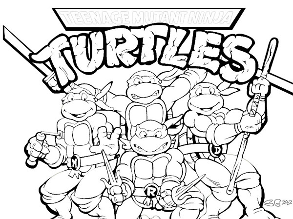 TMNT Ninja Turtles Coloring Pages Image