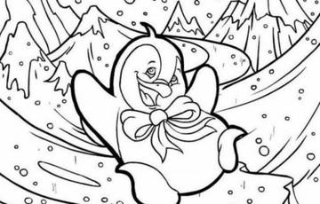 Winter Animals Coloring Pages Image