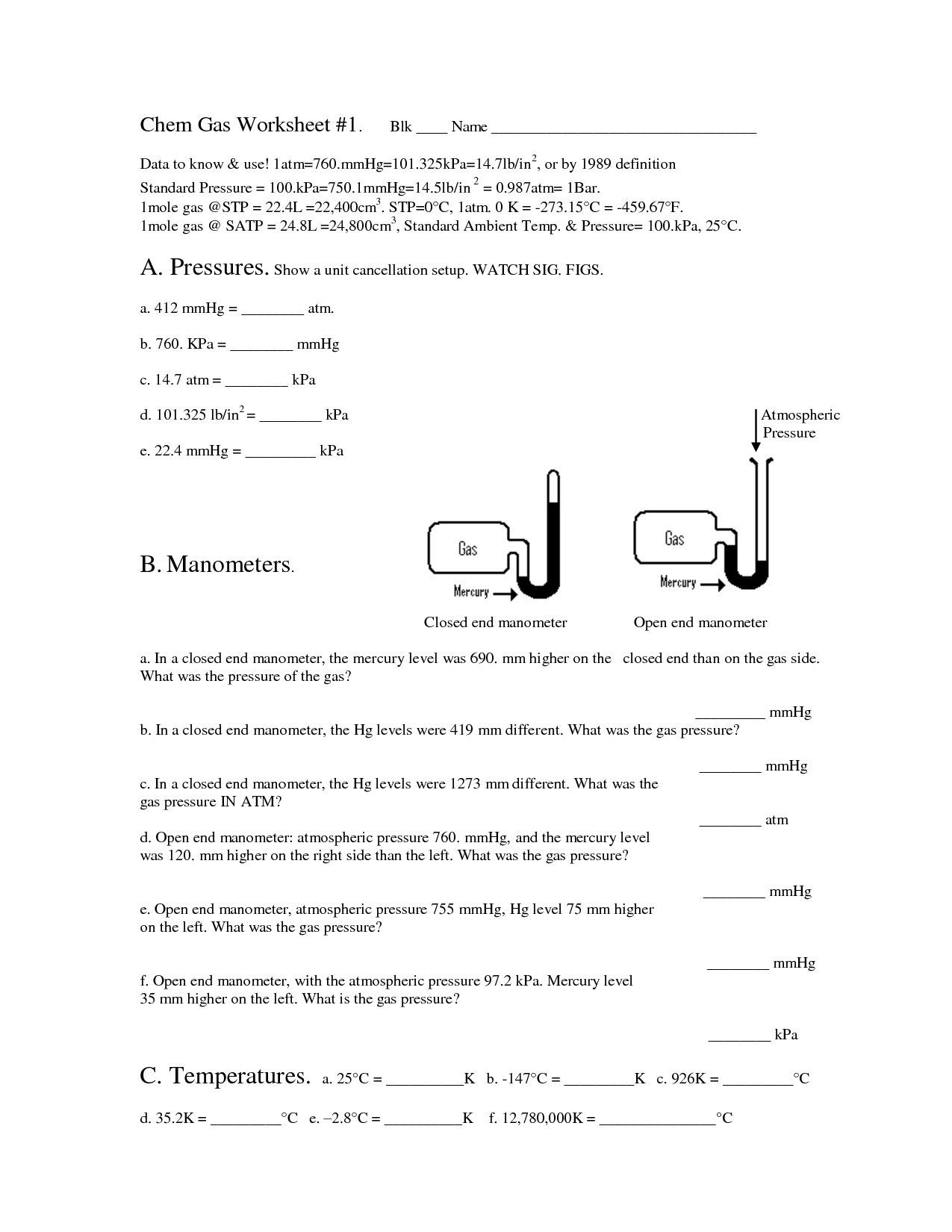 Combined Gas Law Worksheet Answers Image