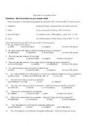 Figurative Language Worksheets Elementary