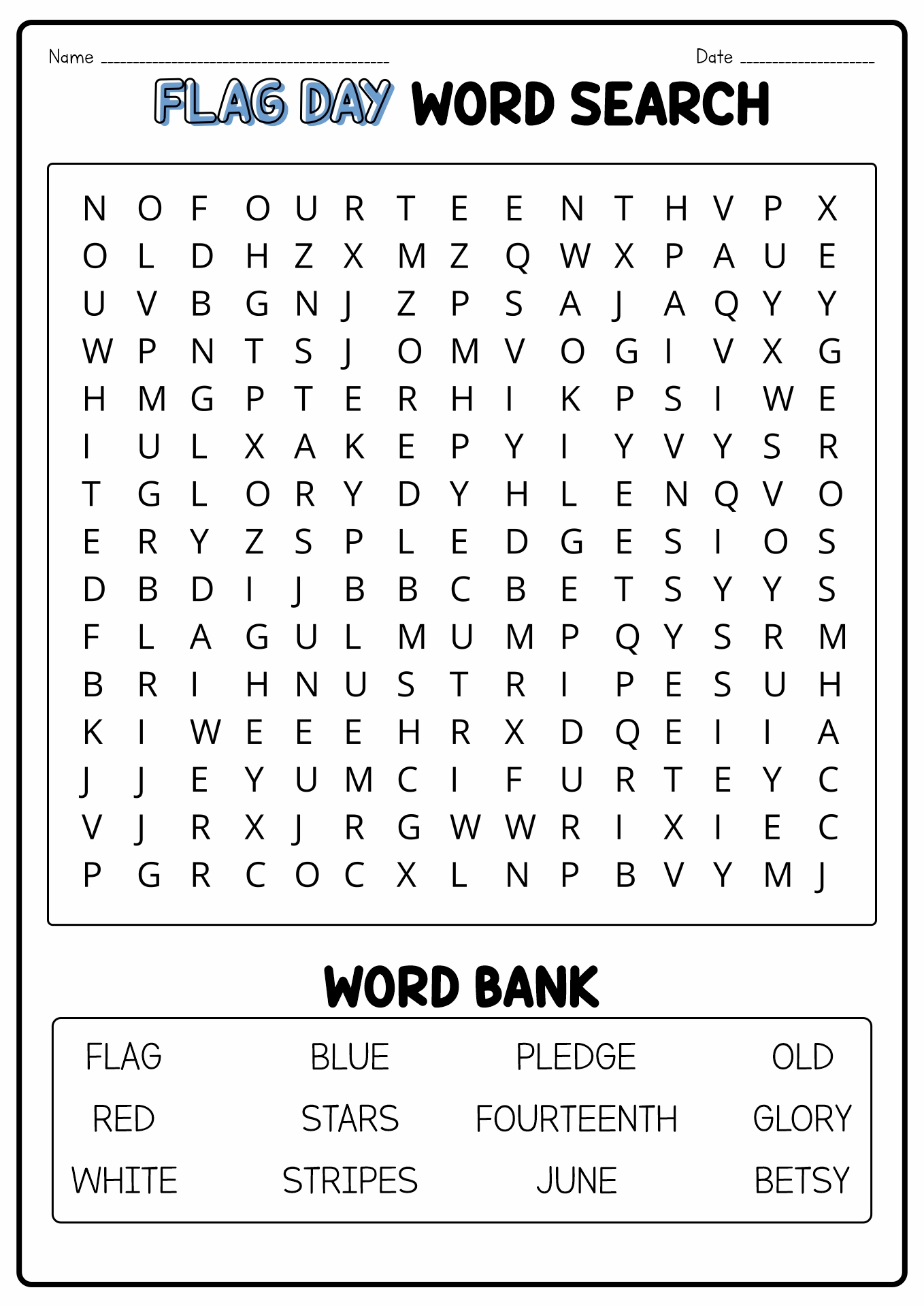 Free Printable Of Facts About The American Flag Worksheets