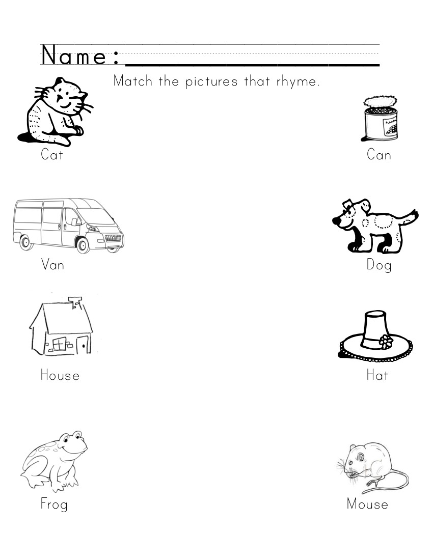 Free Printable Rhyming Words Worksheets Image