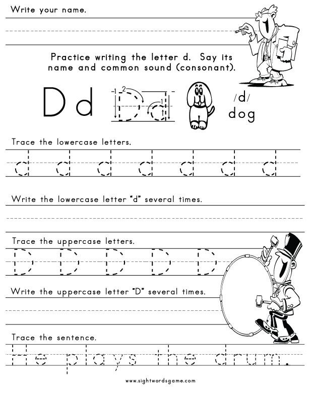 Letter D Worksheets Image