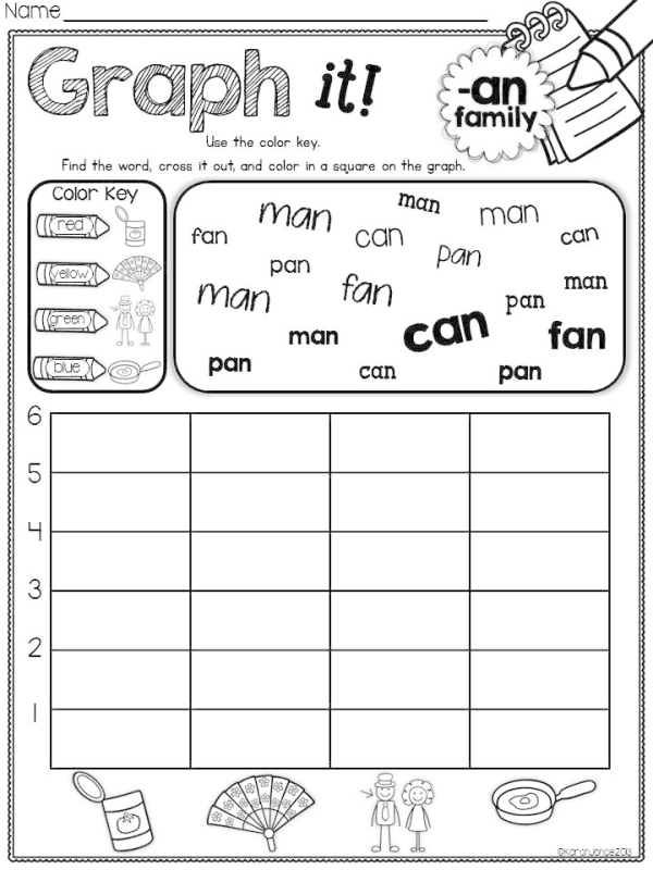 Long Vowel Words Cut Paste Printable Worksheets Image