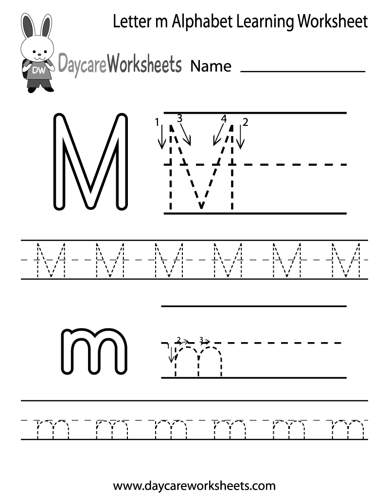 Preschool Worksheets Letter M