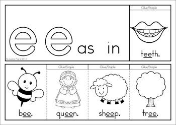 Vowel Digraphs Ee EA Worksheets Image