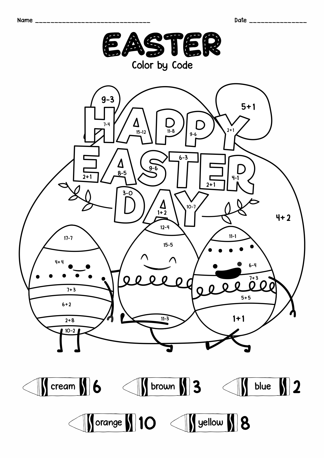 5th Grade Math Coloring Sheets Easter