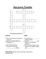 Benjamin-Franklin-Crossword-Puzzle Image