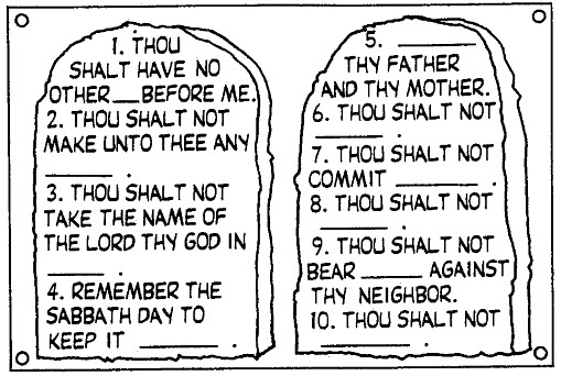 Children Ten Commandments Worksheets Image