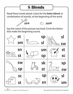 Consonant Blend Worksheets Printable Image