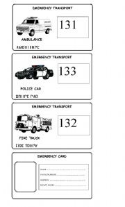Emergency Numbers Worksheet Image