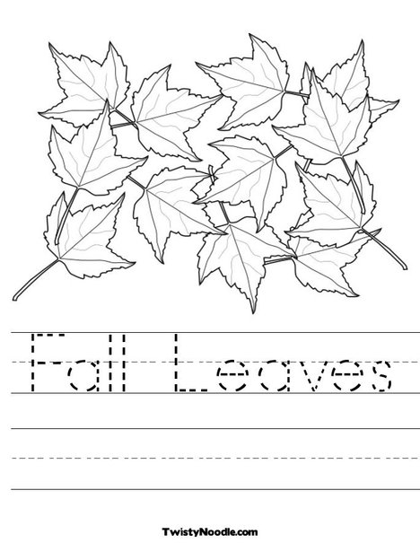 Fall Leaves Worksheets Image