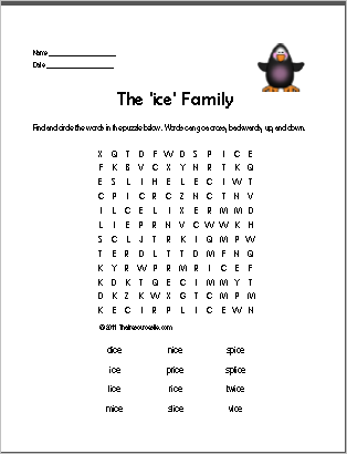 Family Word Search Printable Image