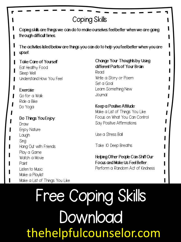11 Free Print Coping Worksheets /