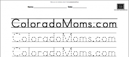 Free Handwriting Name Practice Sheets Image
