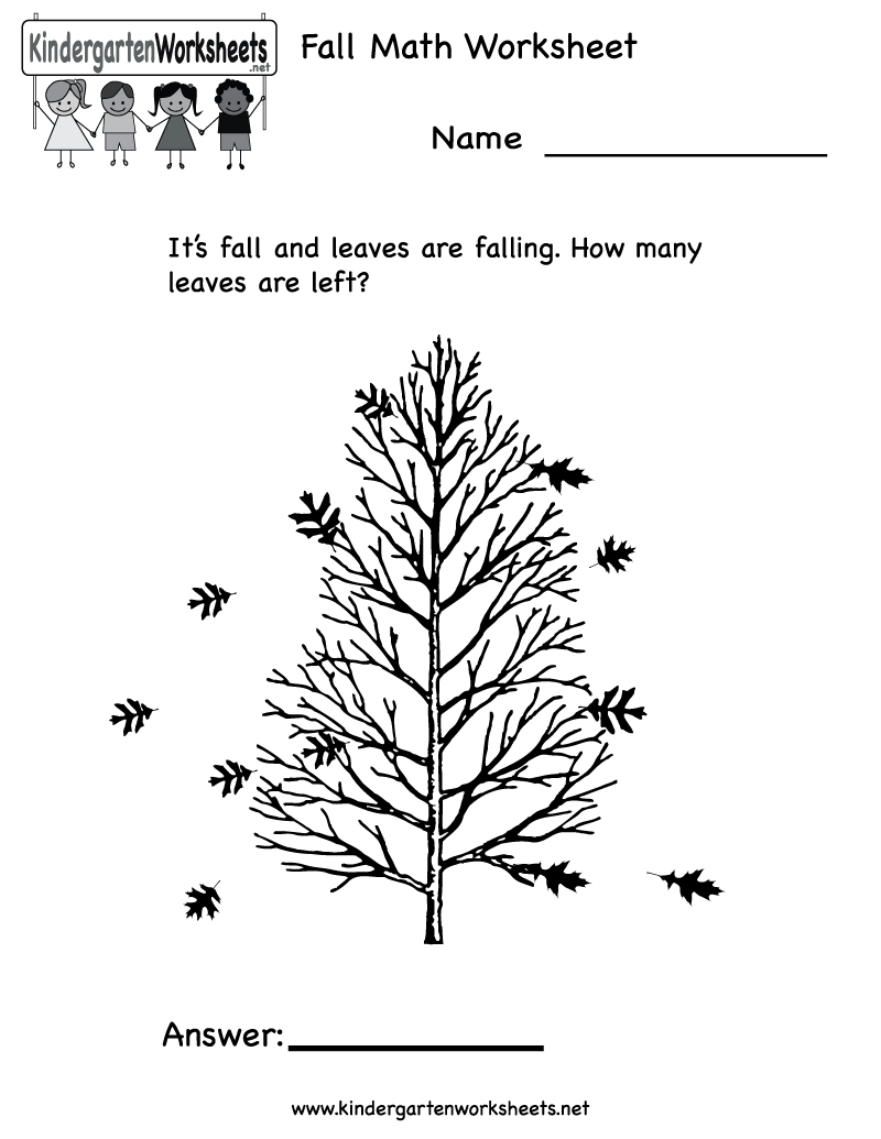 Free Printable Fall Worksheets Kindergarten Image