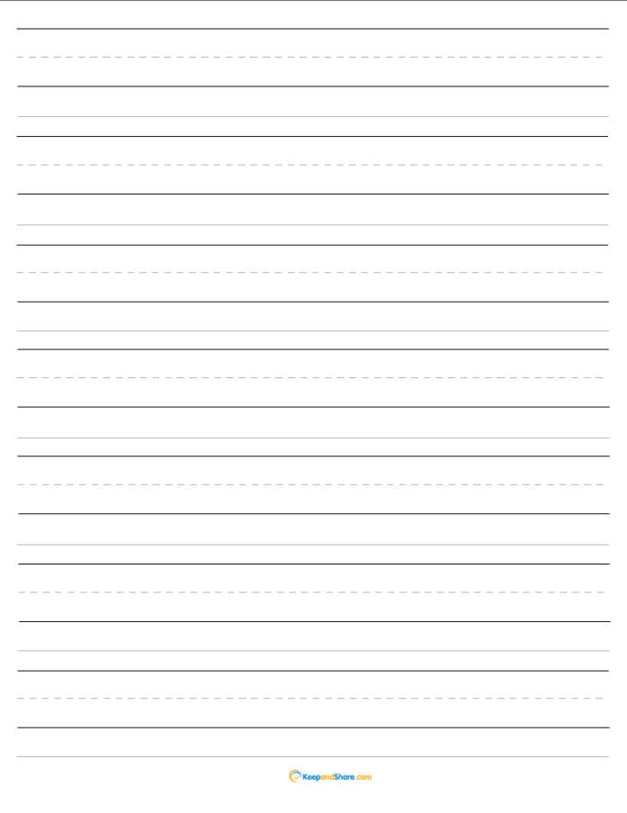 Free Printable Lined Writing Paper Template Image