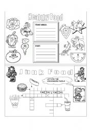 Junk-Food Worksheet Printable