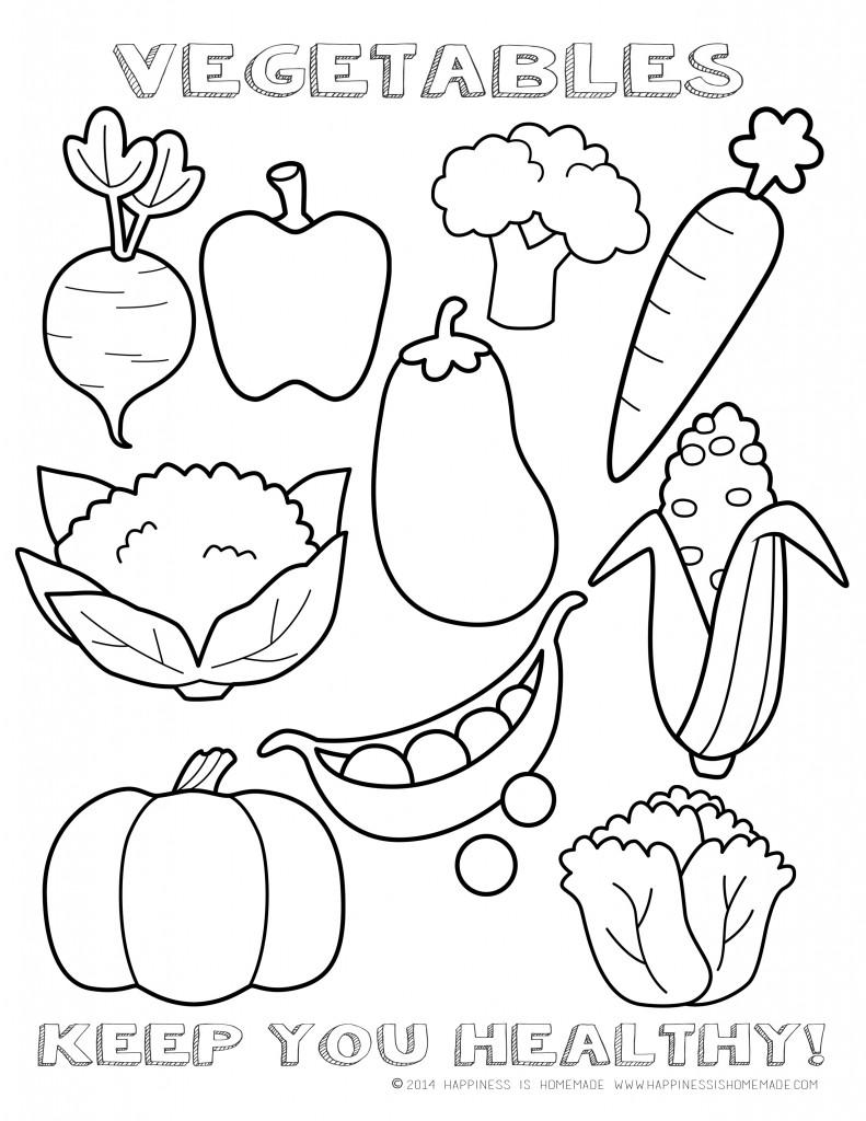 Healthy Eating Coloring Pages Printables Image