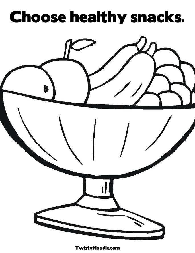 Healthy Food Coloring Pages Image