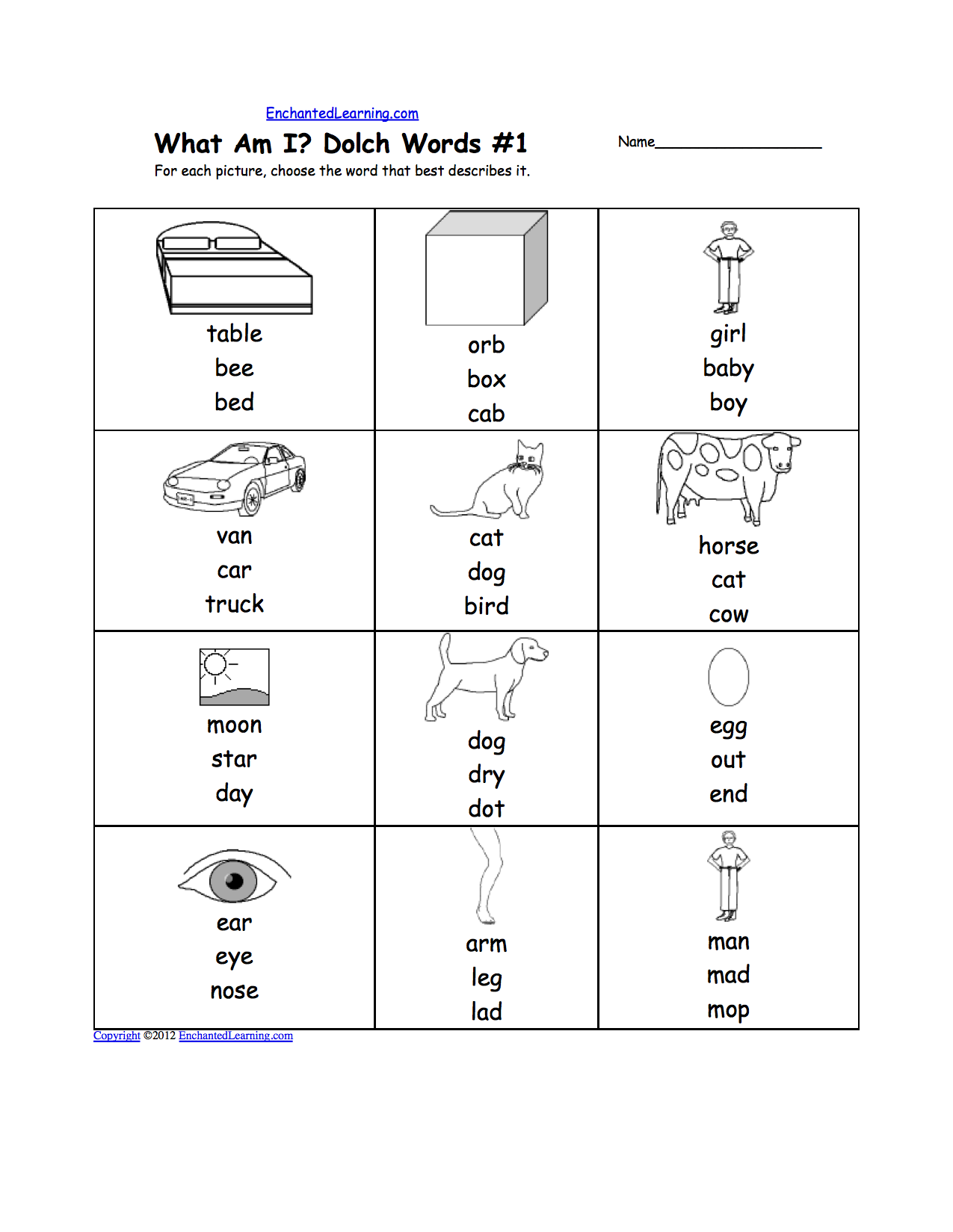 Kindergarden Noun Worksheets For Kindergarten