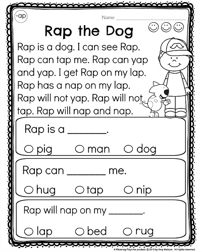 Kindergarten Reading Comprehension Worksheets Image