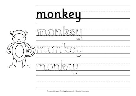 Monkey Chinese New Year Worksheet Image