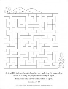 Moses Maze Activity Pages Image