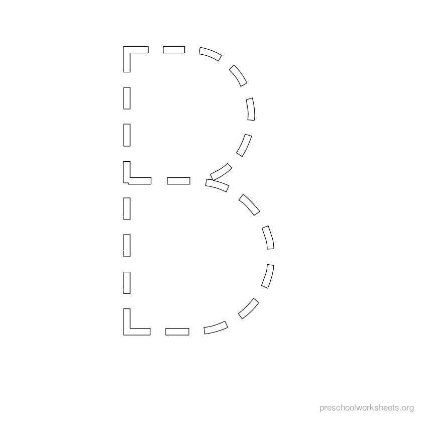 Preschool Alphabet Tracing Letter B Image