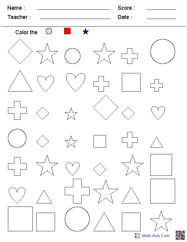 Preschool Kindergarten Worksheets