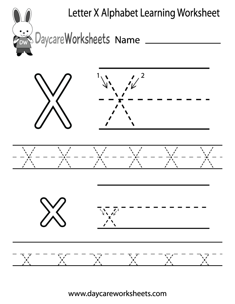 Preschool Letter X Worksheets Image
