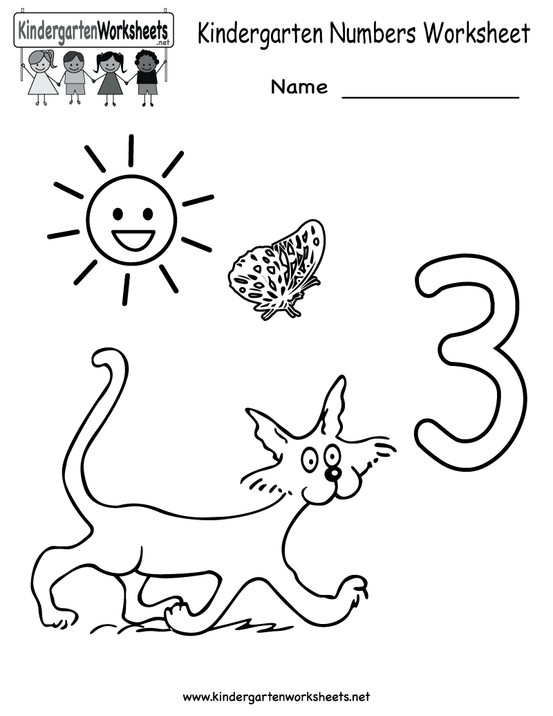 Printable Numbers Worksheet Kindergarten Image