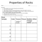 Rock Properties Worksheet Image
