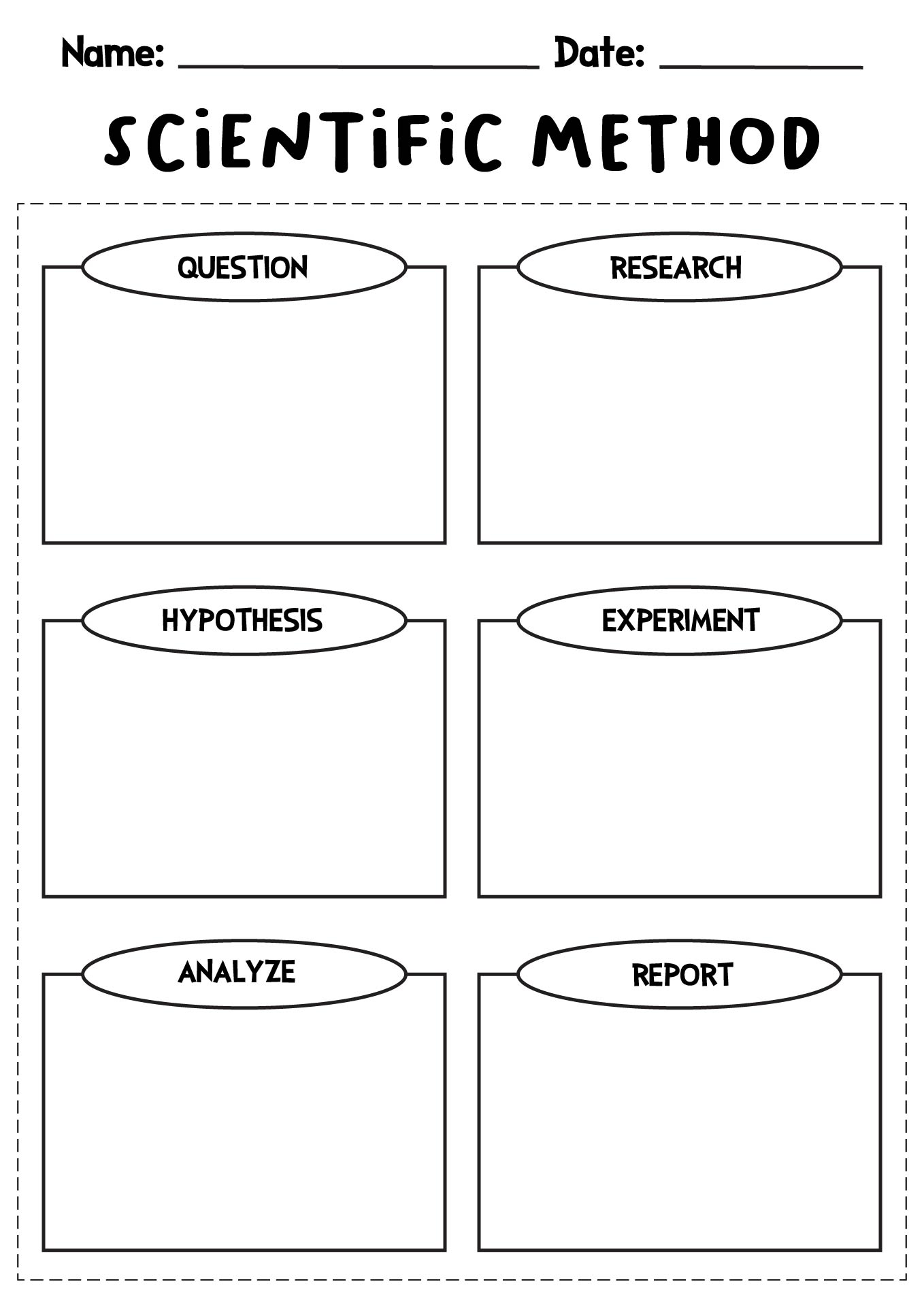 science research worksheet