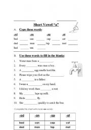 Short Long Vowel Worksheets 2nd Grade Image